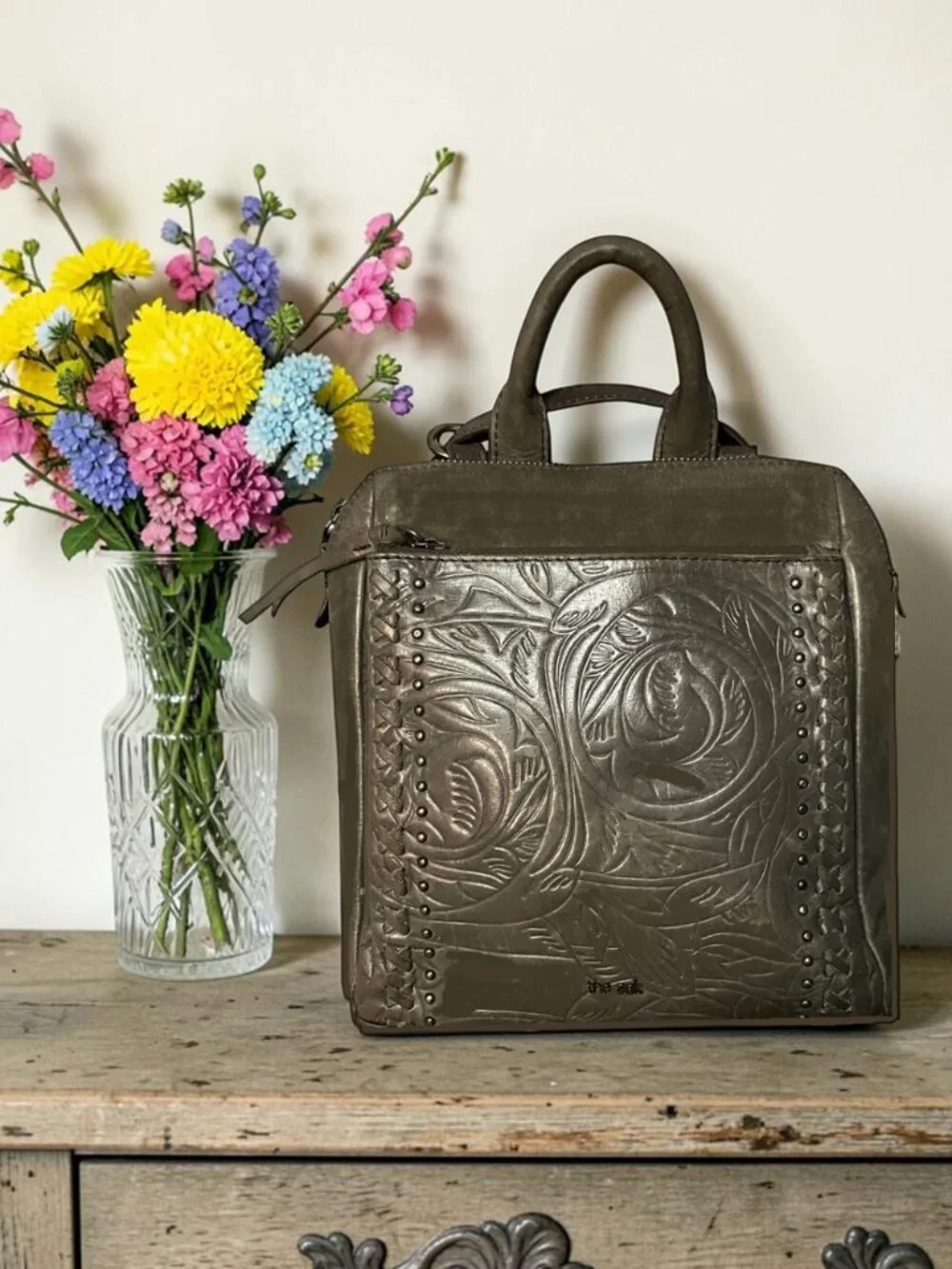 The Sak Loyola Leather Convertible Crossbody Mini Backpack